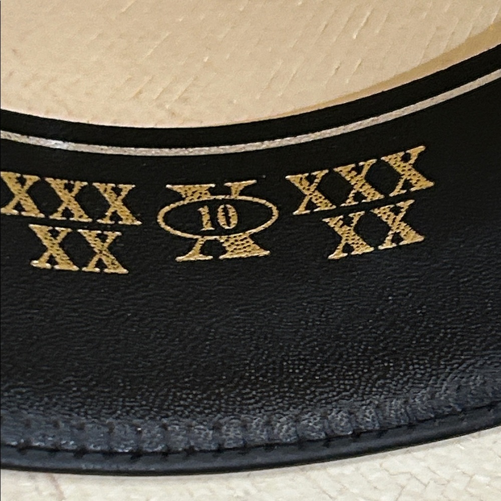 Classic Straw Natural Color Cowboy Hat with Tan Braided Band - Picture 10 of 16